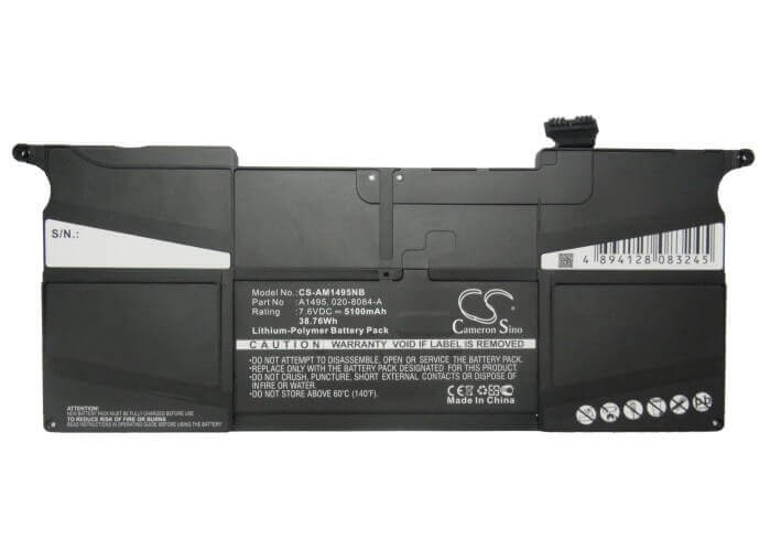 Black Battery For Apple Macbook Air 11" A1465 2013, Macbook Air Core I5 1.3 11" Mid-2013, Macbook Air Core I7 1.7 11" Mid-2013 7 Notebook, Laptop Cameron Sino Technology Limited