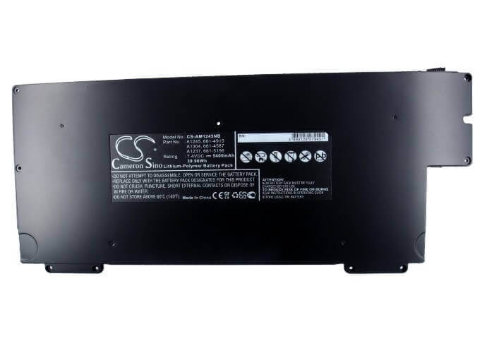 Black Battery For Apple Macbook Air 13" A1237, Macbook Air 13" A1304, Macbook Air 13" Z0fs 7.4v, 5400mah - 39.96wh Notebook, Laptop Cameron Sino Technology Limited