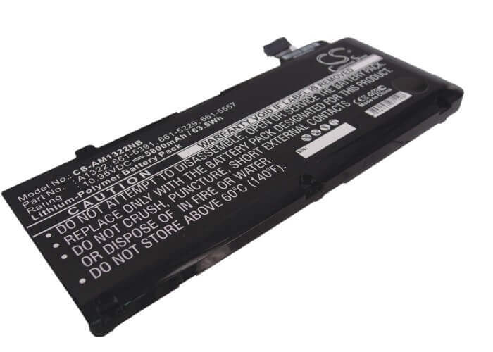 Batterie d'ordinateur portable pour Apple Macbook Pro 13, Macbook Pro 13" A1278 version 2009, Macbook Pro 13" Mb990*/a 10.95v, 5800mah - 63.51wh Ordinateur portable, Cameron Sino Technology Limited