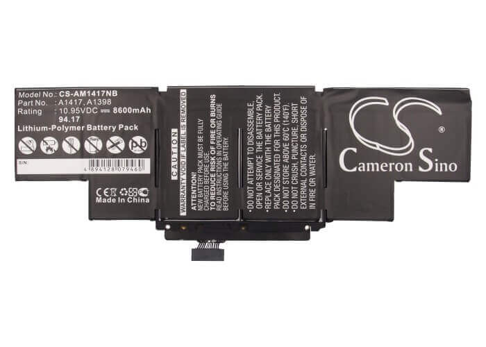 Apple notebook battery For Macbook Pro Core I7 2.3 15" Retina, Macbook Pro Core I7 2.6 15" Retina Notebook, Laptop Cameron Sino Technology Limited