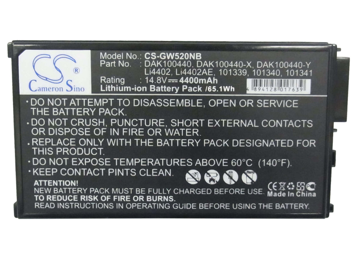 Black Battery For Arima W730a 14.8v, 4400mah - 65.12wh Notebook, Laptop Cameron Sino Technology Limited (Suspended)