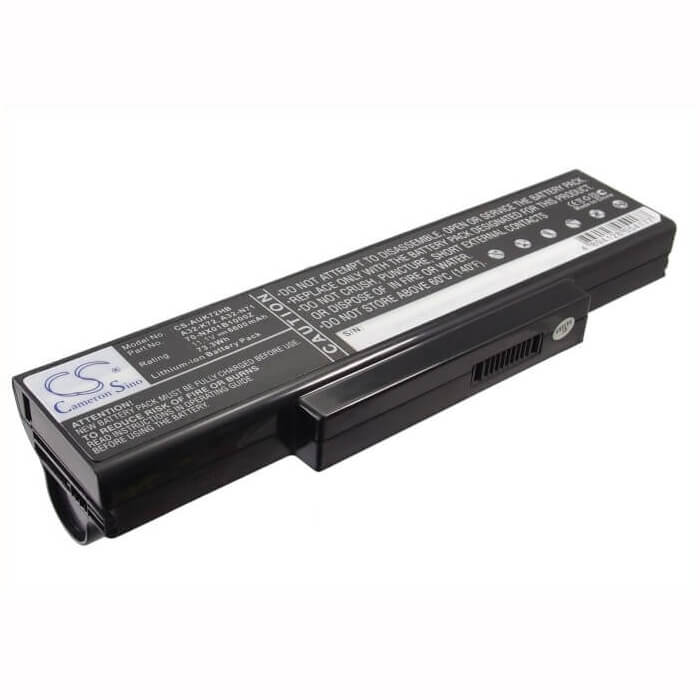 Black Battery For Asus A72, A72d, A72dr 11.1v, 6600mah - 73.26wh Notebook, Laptop Cameron Sino Technology Limited
