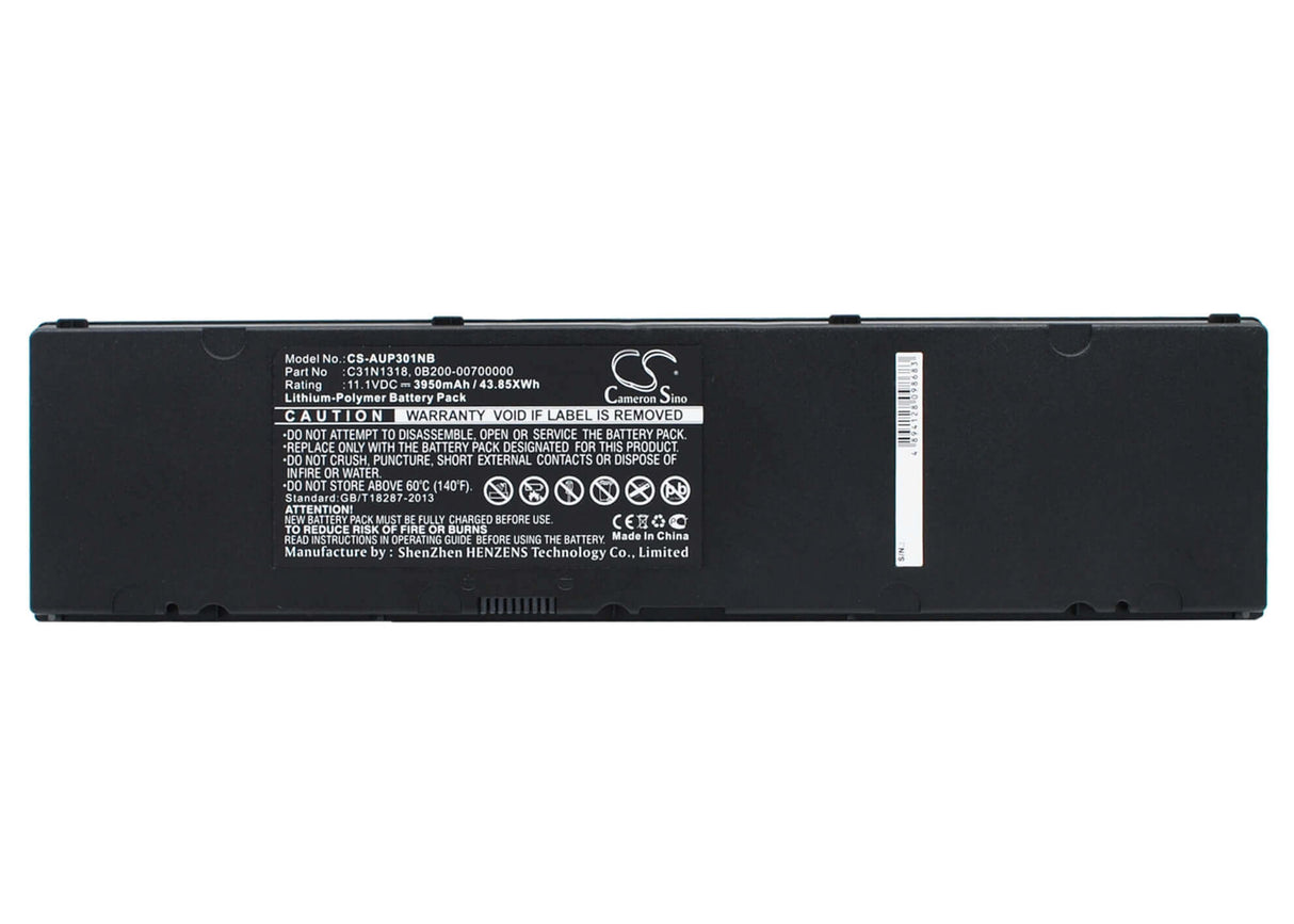 Black Battery For Asus Asuspro Pu301, Asuspro Essential Pu301la, Asuspro Essential Pu301la-ro064g 11.1v, 3950mah - 43.85wh Notebook, Laptop Cameron Sino Technology Limited