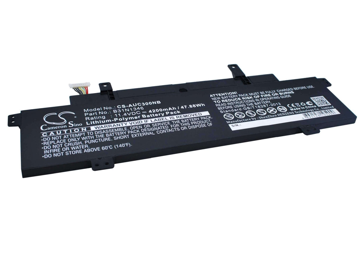 Black Battery For Asus Chromebook C300, Chromebook C300m, Chromebook C300ma 11.4v, 4200mah - 47.88wh Notebook, Laptop Cameron Sino Technology Limited