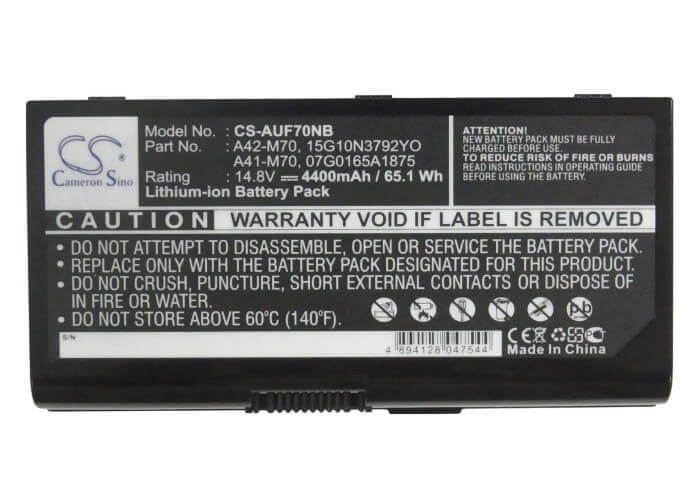 Black Battery For Asus F70, F70s, F70sl 14.8v, 4400mah - 65.12wh Notebook, Laptop Cameron Sino Technology Limited