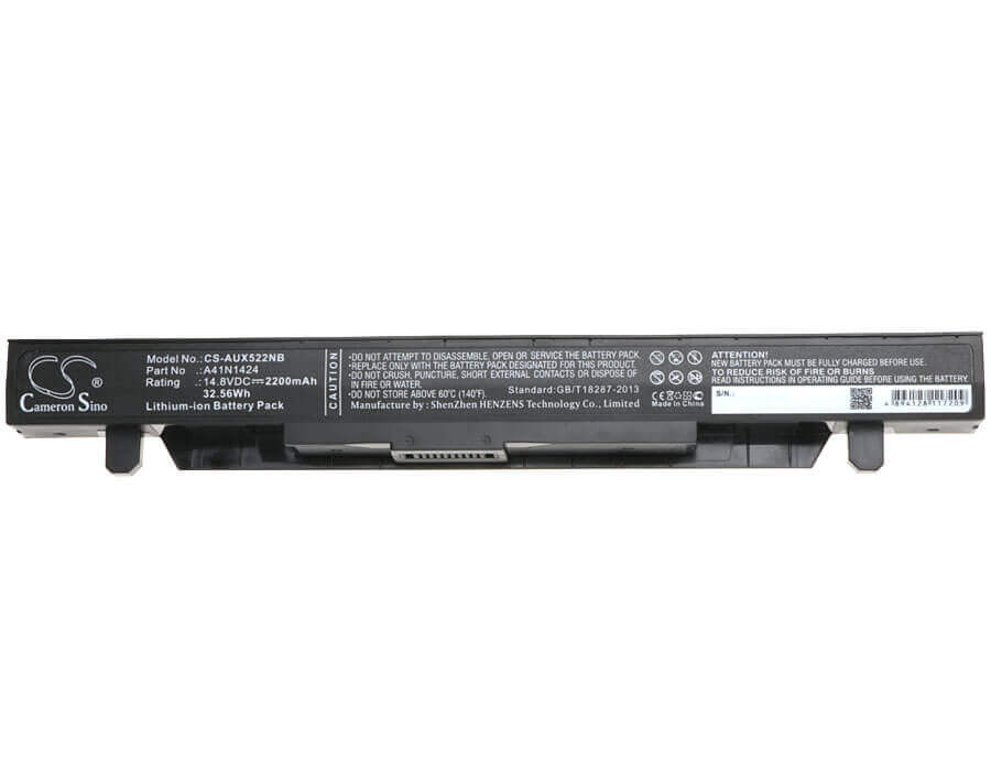 Black Battery For Asus Fx-plus, Gl552, Gl552j 14.8v, 2200mah - 32.56wh Notebook, Laptop Cameron Sino Technology Limited