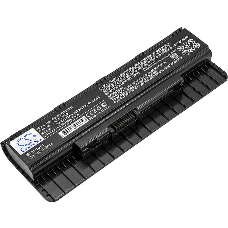 Black Battery For Asus G551, G551j, G551jk 10.8v, 4800mah - 51.84wh Notebook, Laptop Cameron Sino Technology Limited