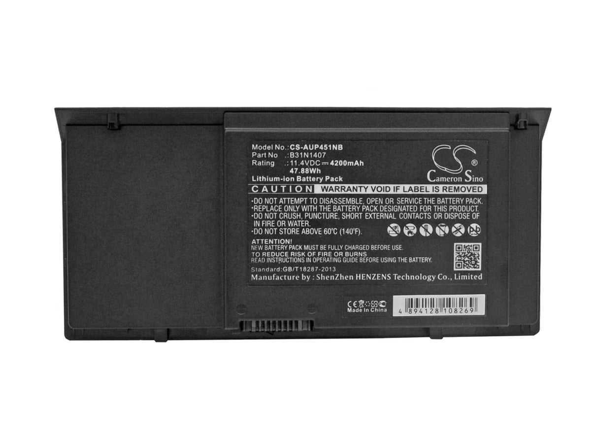 Black Battery For Asus Pro B451, Pro B451ja, Pro B451ja-1a 11.4v, 4200mah - 47.88wh Notebook, Laptop Cameron Sino Technology Limited (Suspended)