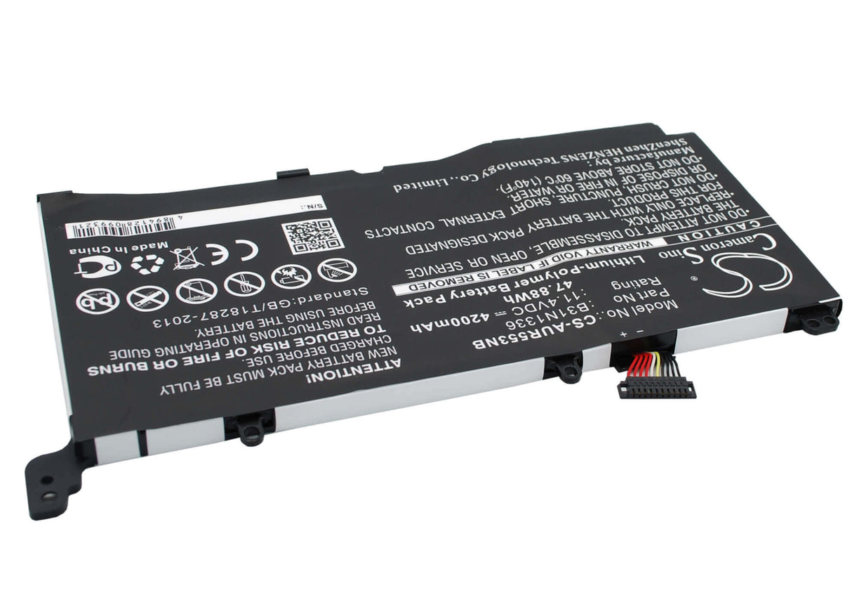 Black Battery For Asus R553ln, R553ln-xo106h-be, R553lf 11.4v, 4200mah - 47.88wh Notebook, Laptop Cameron Sino Technology Limited