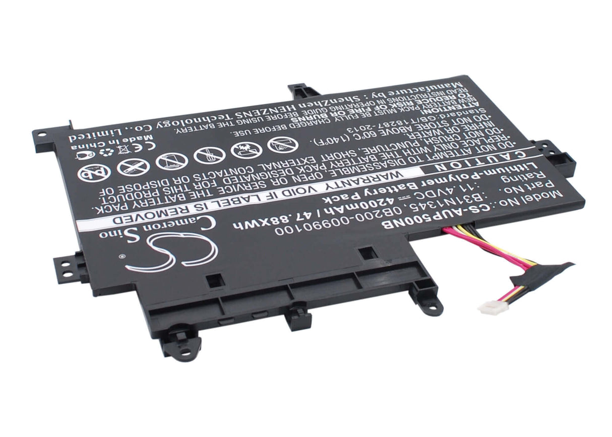 Black Battery For Asus Transformer Book Flip Tp500la, Transformer Book Flip Tp500lb, Transformer Book Flip Tp500ln 11.4v, 4200ma Notebook, Laptop Cameron Sino Technology Limited
