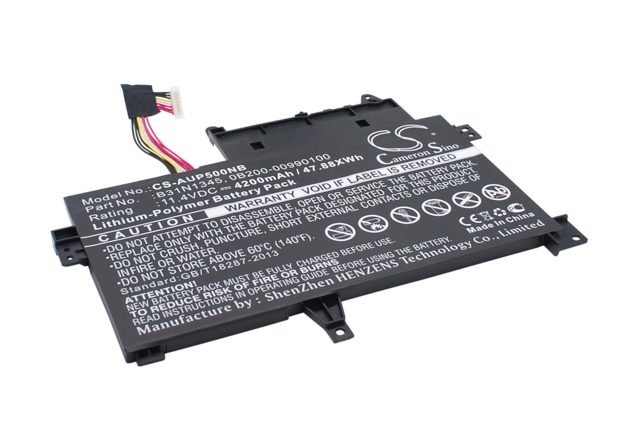 Black Battery For Asus Transformer Book Flip Tp500la, Transformer Book Flip Tp500lb, Transformer Book Flip Tp500ln 11.4v, 4200ma Notebook, Laptop Cameron Sino Technology Limited