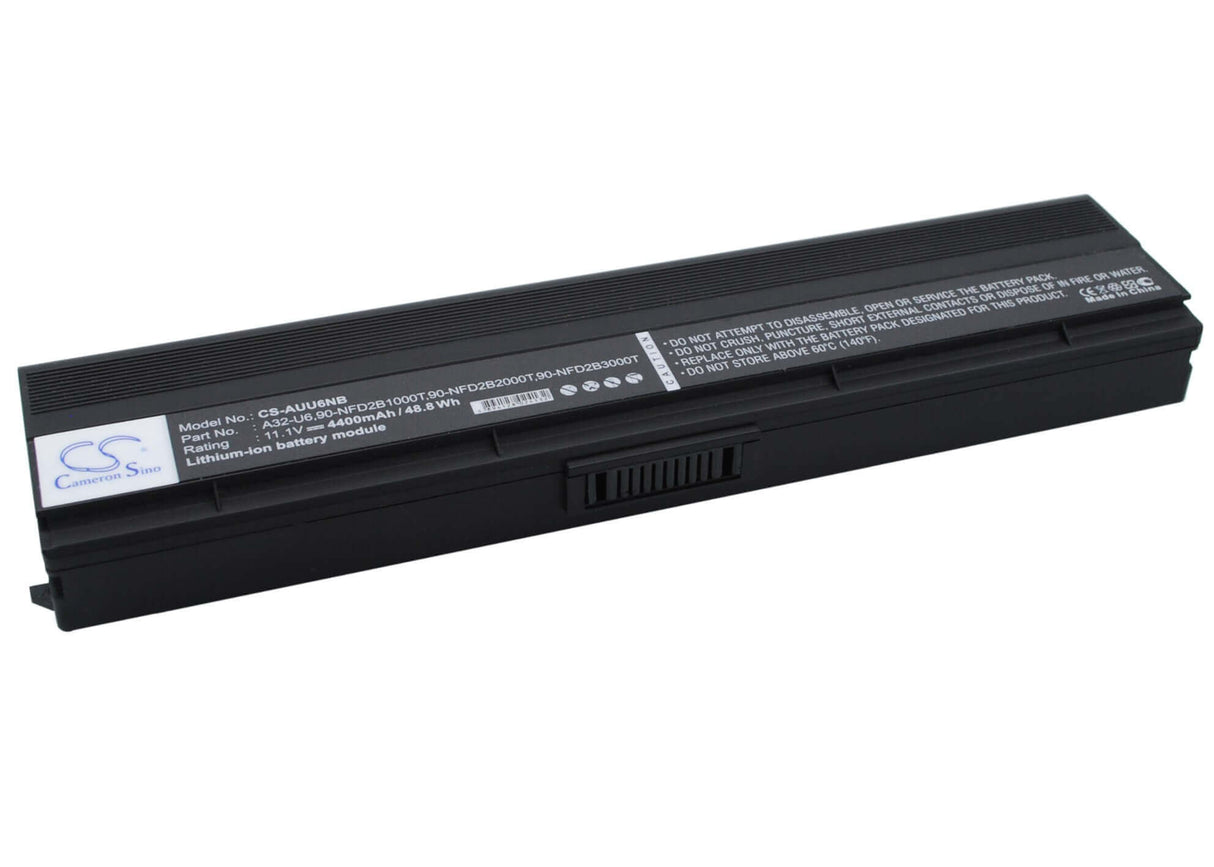 Black Battery For Asus U6, U6s, U6e 11.1v, 4400mah - 48.84wh Notebook, Laptop Cameron Sino Technology Limited