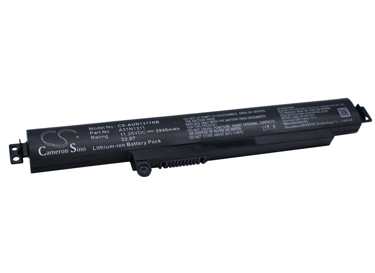Black Battery For Asus Vivobook F102ba, Vivobook X102b, Vivobook F200ca 11.25v, 2940mah - 33.08wh Notebook, Laptop Cameron Sino Technology Limited