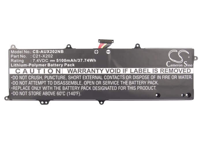 Black Battery For Asus Vivobook S200, Vivobook S200l3217e, Vivobook S200l987e 7.4v, 5100mah - 37.74wh Notebook, Laptop Cameron Sino Technology Limited