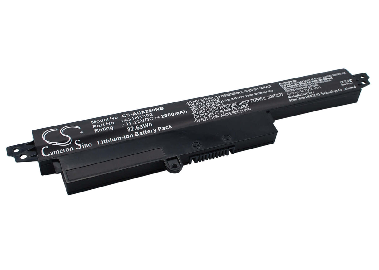 Black Battery For Asus Vivobook X200ca, Vivobook F200ca, Vivobook X200ma 11.25v, 2900mah - 32.63wh Notebook, Laptop Cameron Sino Technology Limited