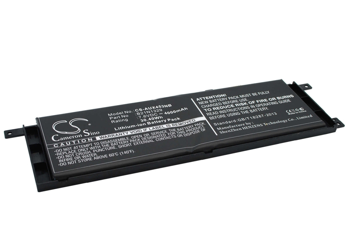 Black Battery For Asus X453, X453ma, X453ma-0122cn3530 7.6v, 4000mah - 30.40wh Notebook, Laptop Cameron Sino Technology Limited