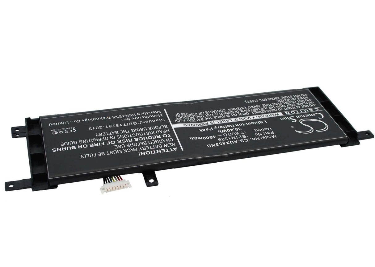 Black Battery For Asus X453, X453ma, X453ma-0122cn3530 7.6v, 4000mah - 30.40wh Notebook, Laptop Cameron Sino Technology Limited