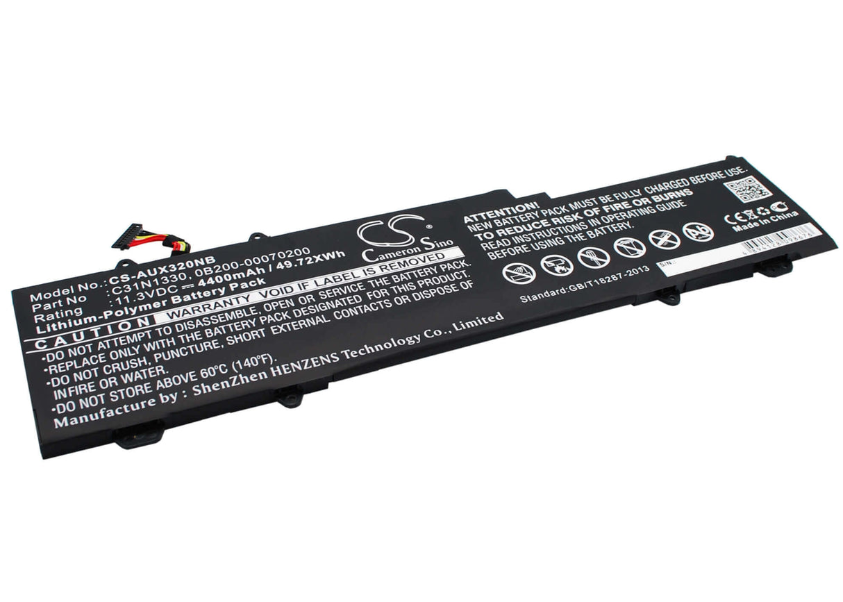Black Battery For Asus Zenbook Ux32ln, Zenbook Ux32la, Zenbook Ux32ln-r4040h 11.3v, 4400mah - 49.72wh Notebook, Laptop Cameron Sino Technology Limited