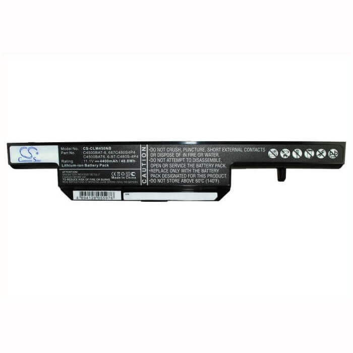 Black Battery For Clevo C4500, C4500q 11.1v, 4400mah - 48.84wh Notebook, Laptop Cameron Sino Technology Limited