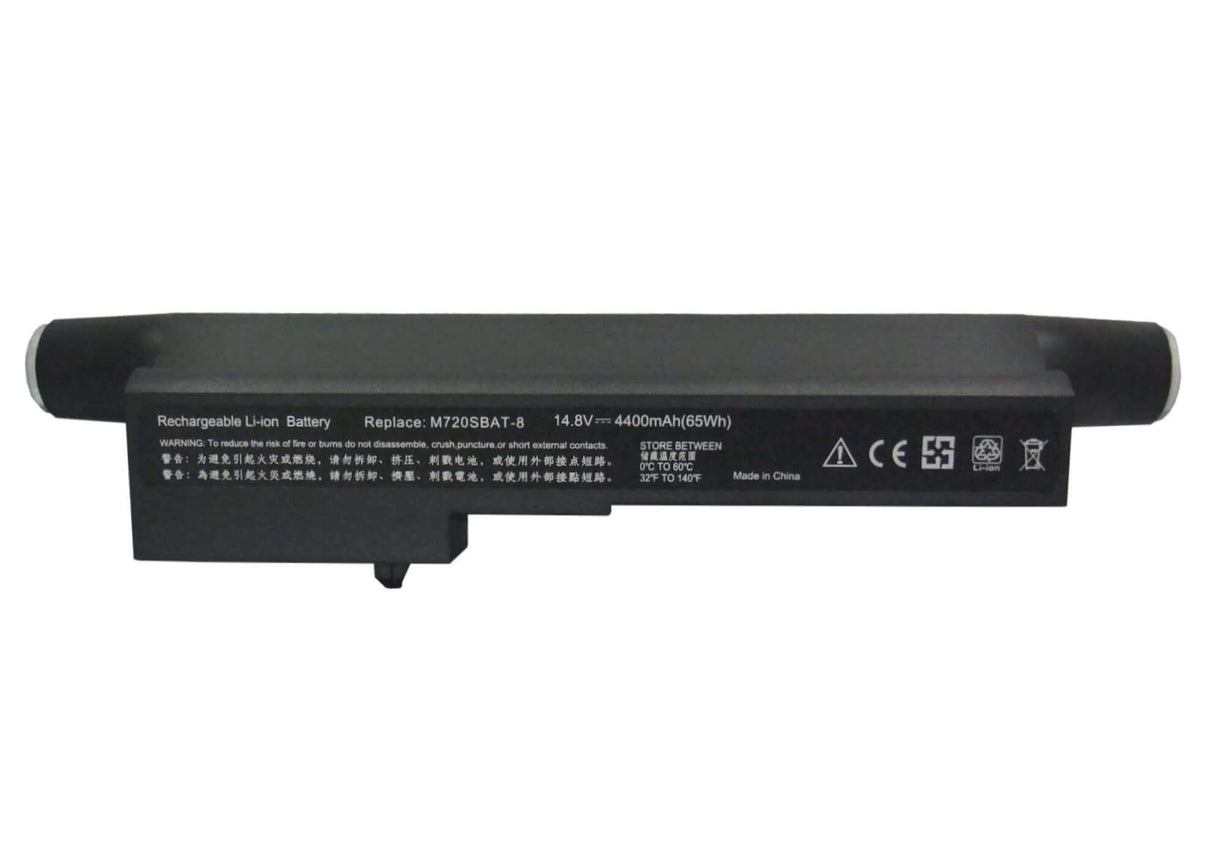 Black Battery For Clevo M72, M72x, M72xr 14.8v, 4400mah - 65.12wh Notebook, Laptop Cameron Sino Technology Limited