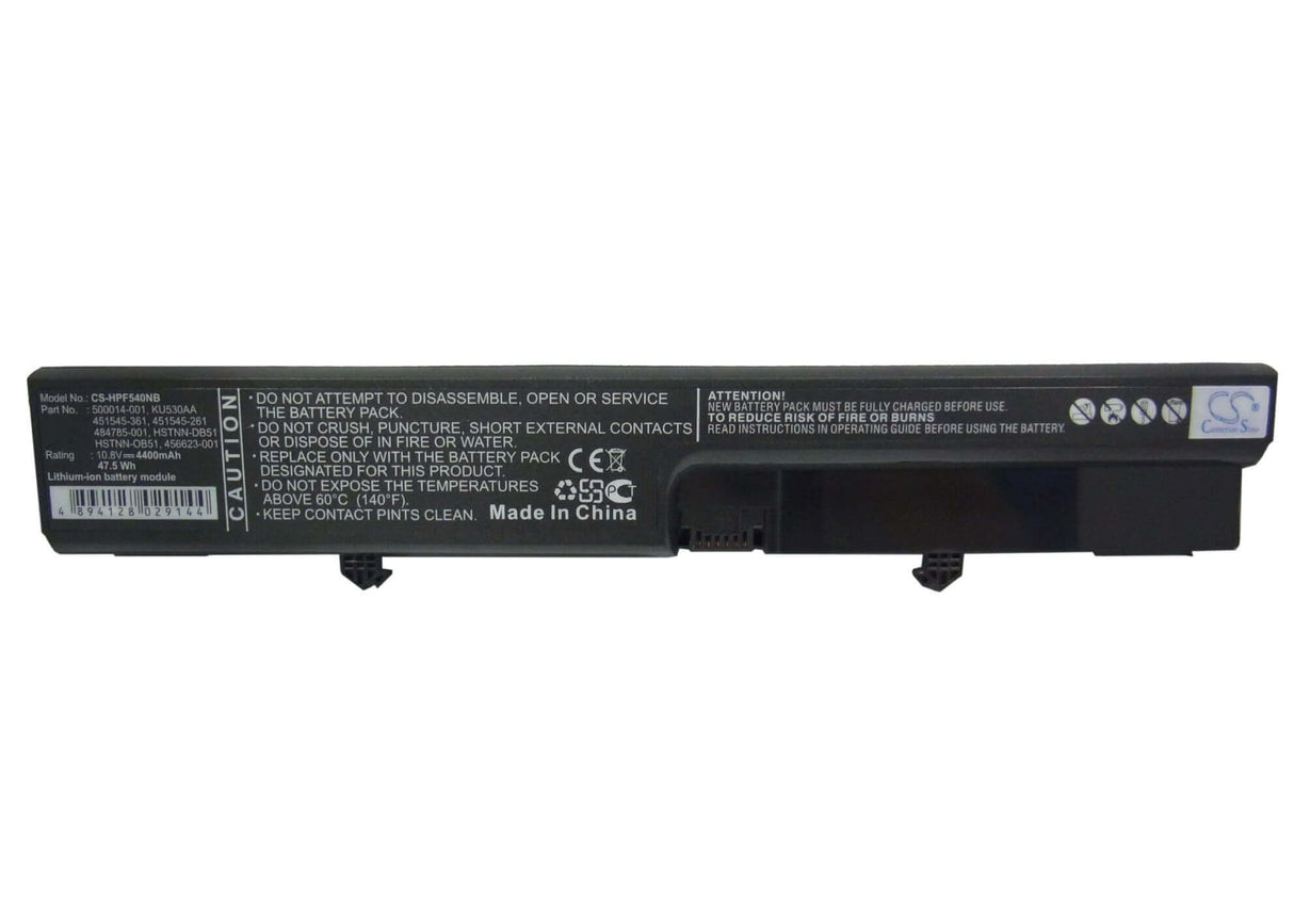 Black Battery For Compaq Business Notebook 6530s, Business Notebook 6535s, Business Notebook 6520s 10.8v, 4400mah - 47.52wh Notebook, Laptop Cameron Sino Technology Limited