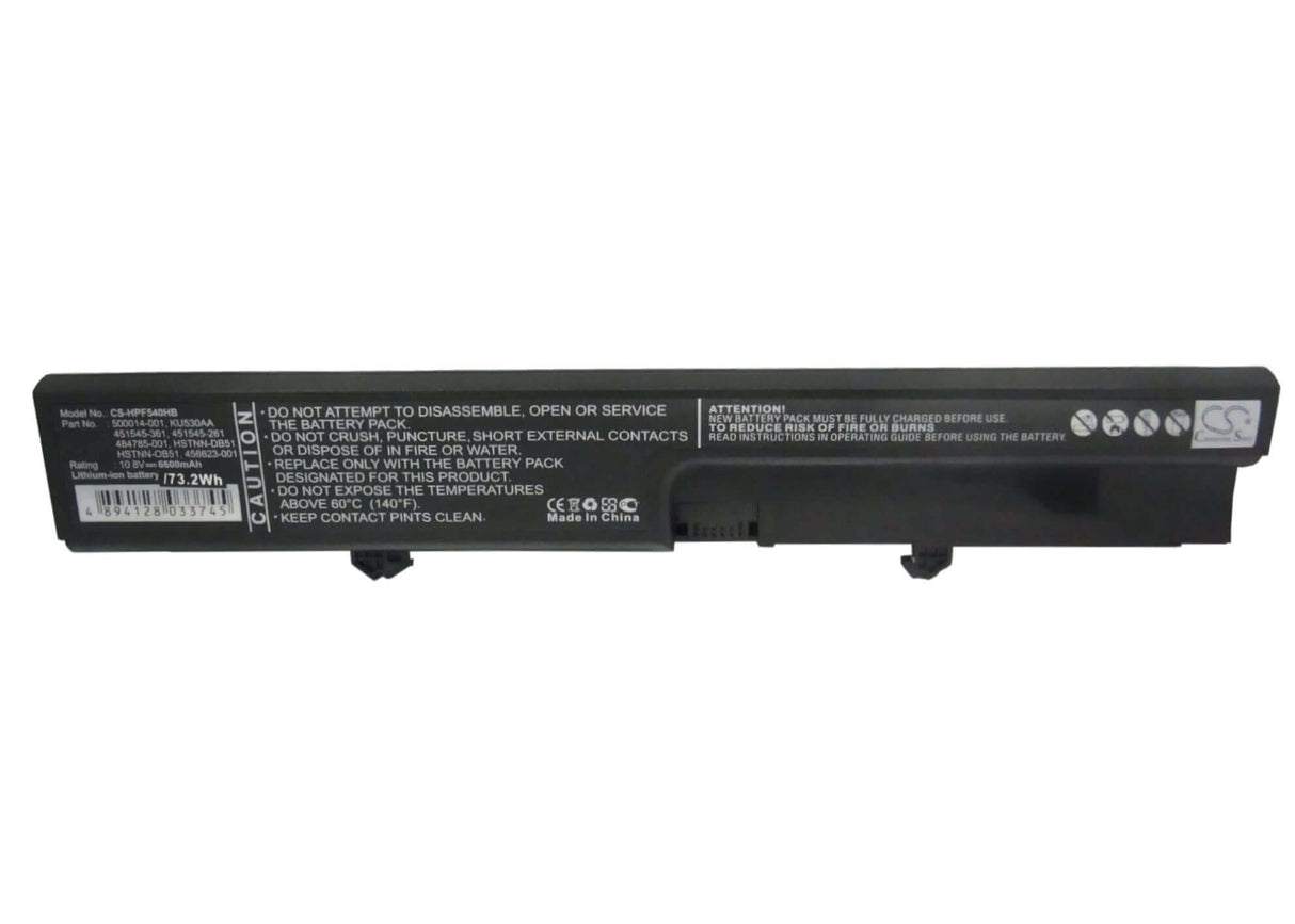Black Battery For Compaq Business Notebook 6530s, Business Notebook 6535s, Business Notebook 6520s 10.8v, 6600mah - 71.28wh Notebook, Laptop Cameron Sino Technology Limited