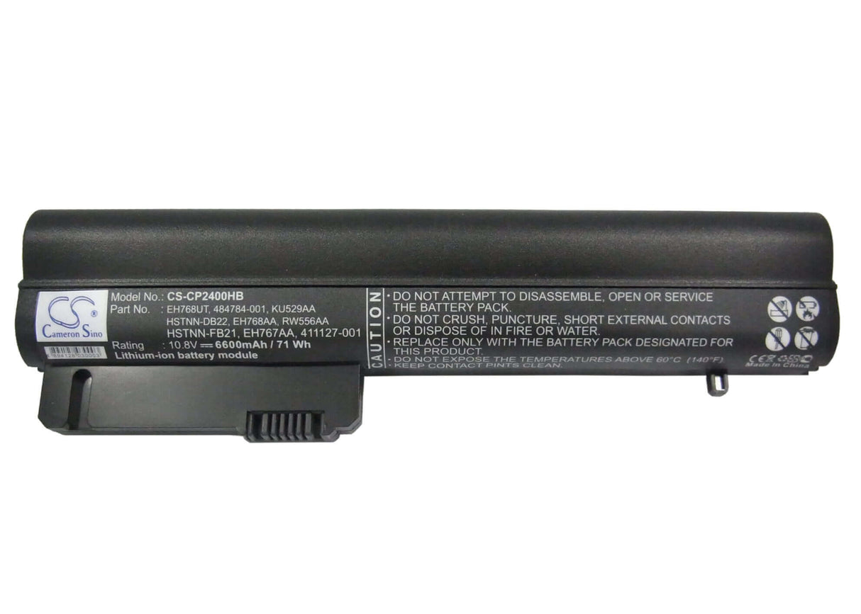 Black Battery For Compaq Business Notebook Nc2400, Business Notebook 2400, Business Notebook 2510p 10.8v, 6600mah - 71.28wh Notebook, Laptop Cameron Sino Technology Limited