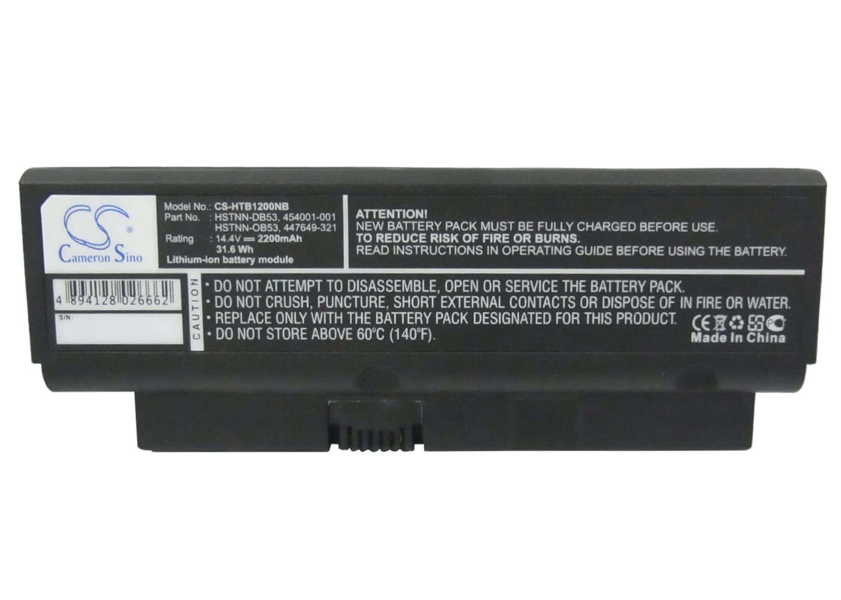 Black Battery For Compaq Presario B1200, Presario B1202vu, Presario B1223tu 14.4v, 2200mah - 31.68wh Notebook, Laptop Cameron Sino Technology Limited