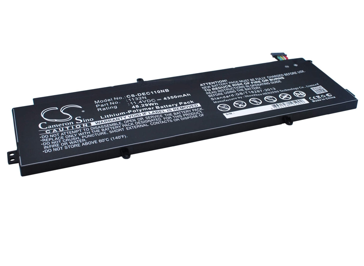 Black Battery For Dell Chromebook 11 11.4v, 4350mah - 49.59wh Notebook, Laptop Cameron Sino Technology Limited