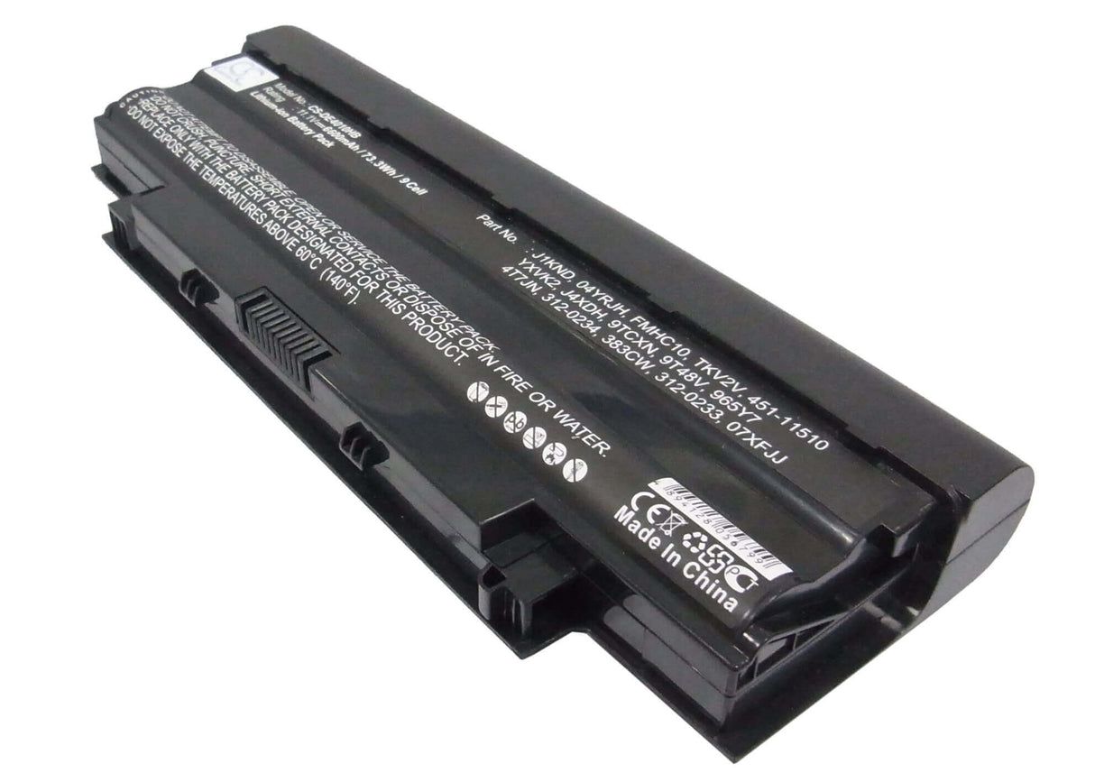Black Battery For Dell Inspiron 13r, Inspiron 13r N3010, Inspiron 13r N3010d 11.1v, 6600mah - 73.26wh Notebook, Laptop Cameron Sino Technology Limited