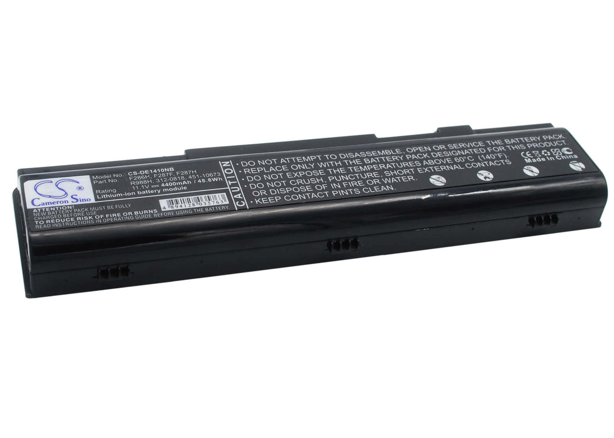 Black Battery For Dell Inspiron 1410, Vostro 1014, Vostro 1015 11.1v, 4400mah - 48.84wh Notebook, Laptop Cameron Sino Technology Limited