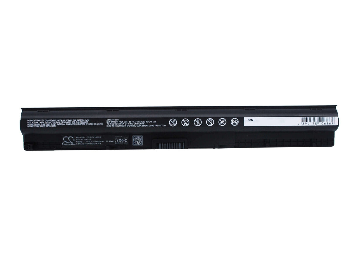 Black Battery For Dell Inspiron 15-5558, Inspiron 3451, Inspiron 3458 14.8v, 2600mah - 38.48wh Notebook, Laptop Cameron Sino Technology Limited