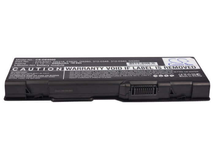 Black Battery For Dell Inspiron 6000, Inspiron 9200, Inspiron 9300 11.1v, 4400mah - 48.84wh Notebook, Laptop Cameron Sino Technology Limited