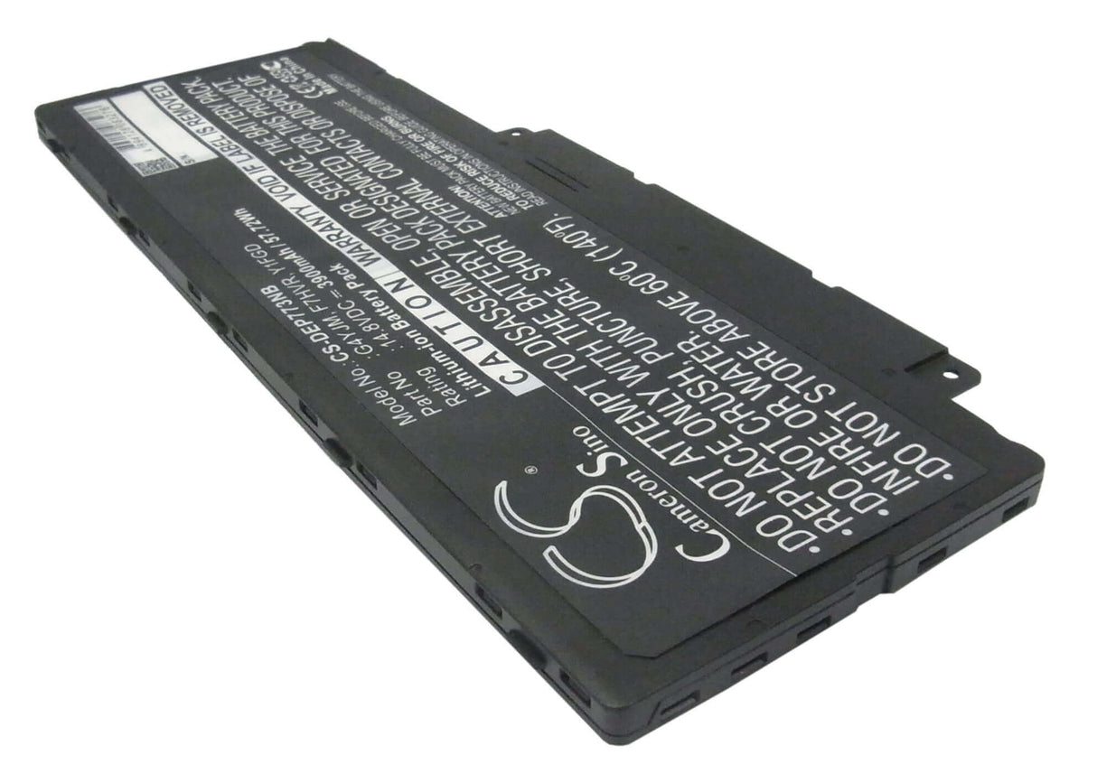 Black Battery For Dell Inspiron 7737, Inspiron 15-7537 P36f, Inspiron 15 7537 14.8v, 3900mah - 57.72wh Notebook, Laptop Cameron Sino Technology Limited