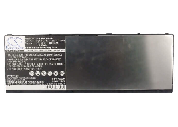 Black Battery For Dell Latitude 10, St2, T05g 7.4v, 3900mah - 28.86wh Notebook, Laptop Cameron Sino Technology Limited