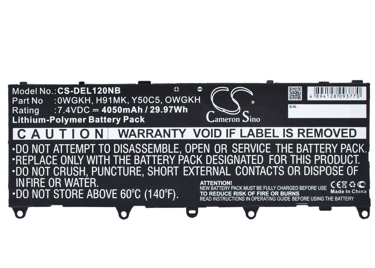 Black Battery For Dell Latitude 10e, Latitute 10-st2e 7.4v, 4050mah - 29.97wh Batteries for Electronics Cameron Sino Technology Limited (Suspended)