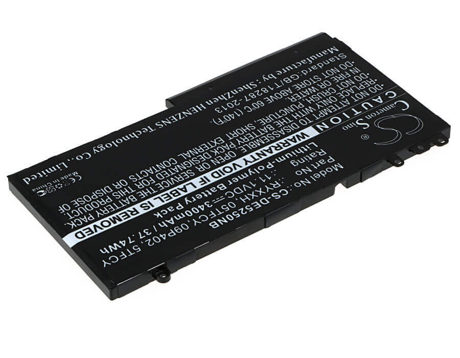 Black Battery For Dell Latitude 12 5000, Latitude 12 E5250 11.1v, 3400mah - 37.74wh Notebook, Laptop Cameron Sino Technology Limited