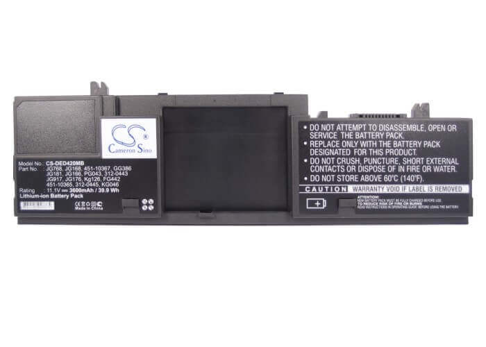 Black Battery For Dell Latitude D420, Latitude D430 11.1v, 3600mah - 39.96wh Notebook, Laptop Cameron Sino Technology Limited