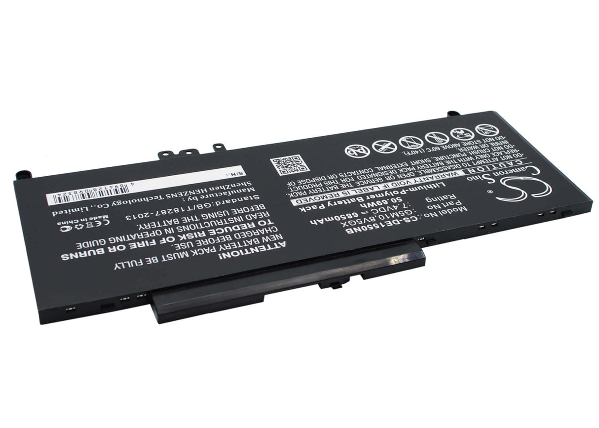 Black Battery For Dell Latitude E5550, Latitude 15 5000, Latitude E5550 15.6" 7.4v, 6850mah - 50.69wh Notebook, Laptop Cameron Sino Technology Limited