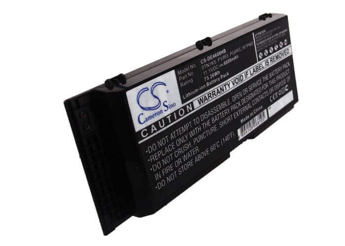 Black Battery For Dell Precision M4600, Precision M4700, Precision M6600 11.1v, 6600mah - 73.26wh Notebook, Laptop Cameron Sino Technology Limited