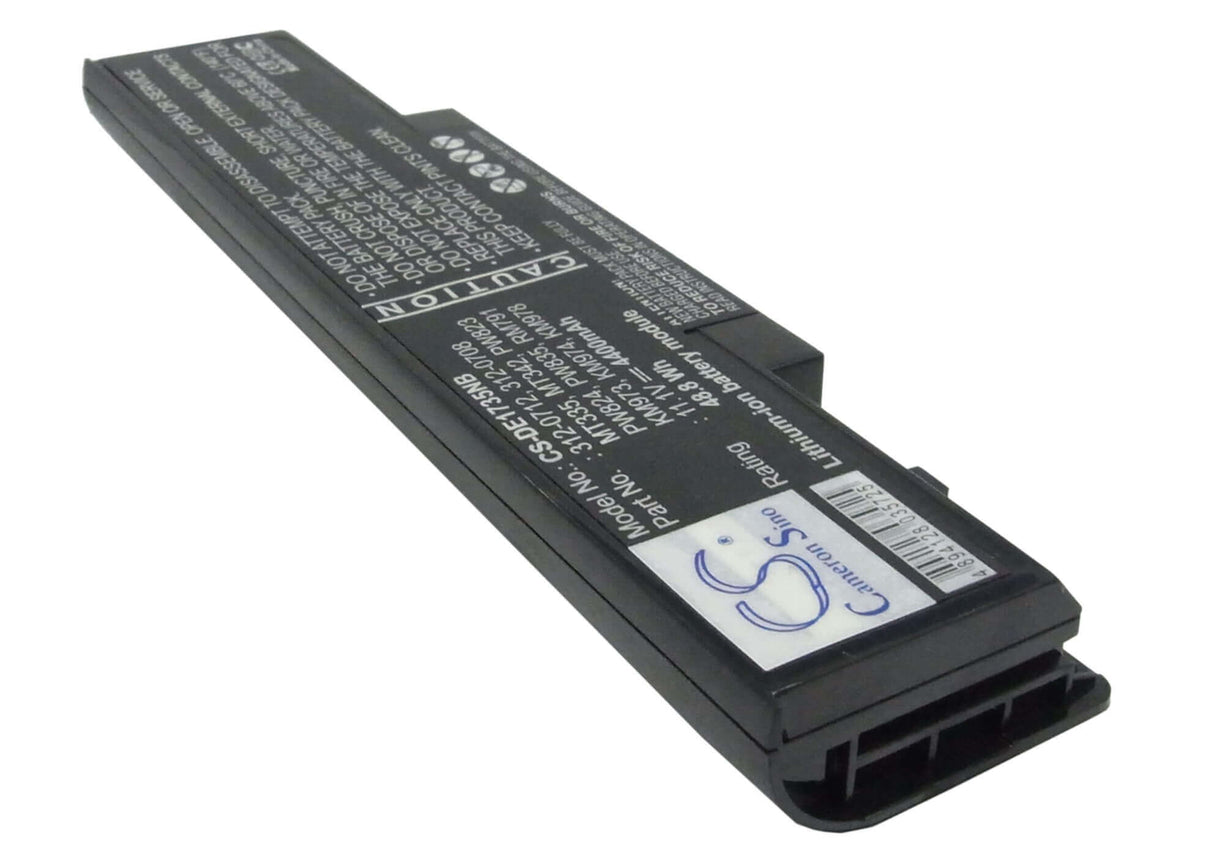 Black Battery For Dell Studio 1735, Studio 1736, Studio 1737 11.1v, 4400mah - 48.84wh Notebook, Laptop Cameron Sino Technology Limited
