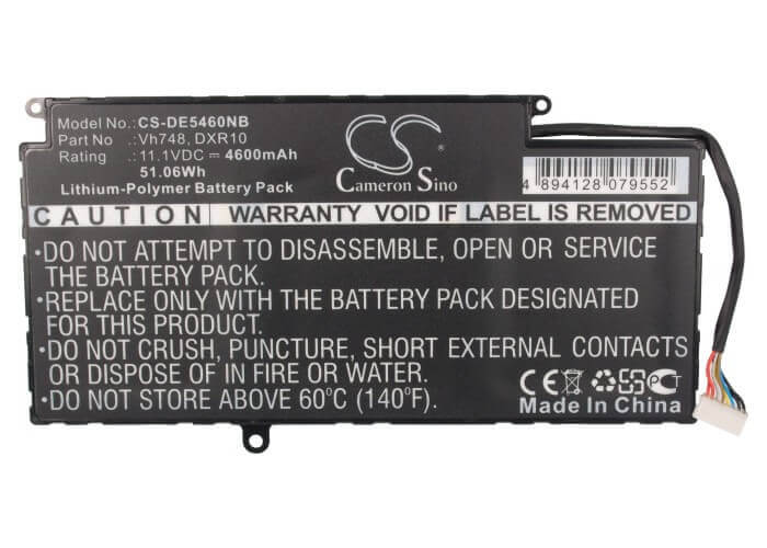 Black Battery For Dell Vostro 5460, Vostro 5470 11.1v, 4600mah - 51.06wh Notebook, Laptop Cameron Sino Technology Limited