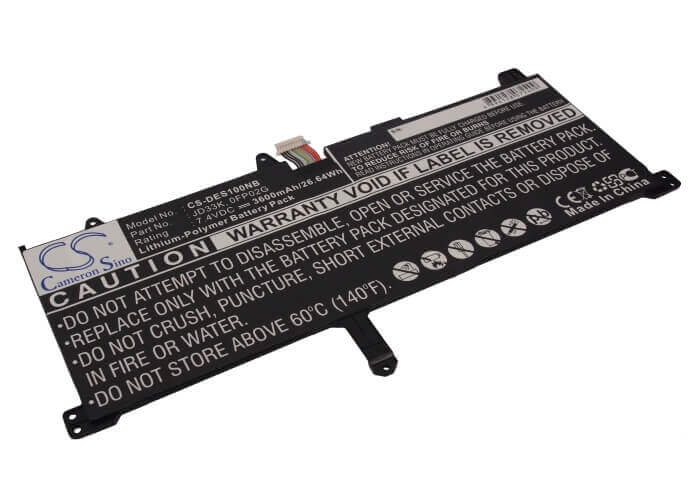 Black Battery For Dell Xps 10 7.4v, 3600mah - 26.64wh Notebook, Laptop Cameron Sino Technology Limited