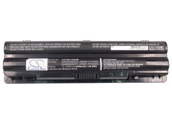 Black Battery For Dell Xps 14, Xps 14 (l401x), Xps 15 11.1v, 4400mah - 48.84wh Notebook, Laptop Cameron Sino Technology Limited