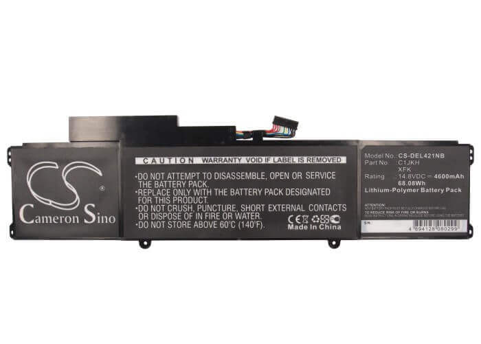 Black Battery For Dell Xps L421x, Xps 14-l421x, Xps P30g, Xps 14 Ultrabook 14.8v, 4600mah - 68.08wh Notebook, Laptop Cameron Sino Technology Limited