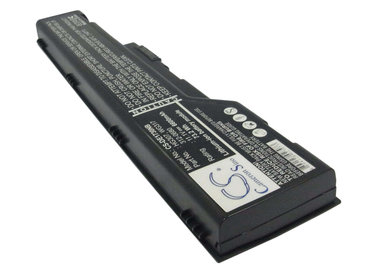 Black Battery For Dell Xps M1730 11.1v, 6600mah - 73.26wh Notebook, Laptop Cameron Sino Technology Limited