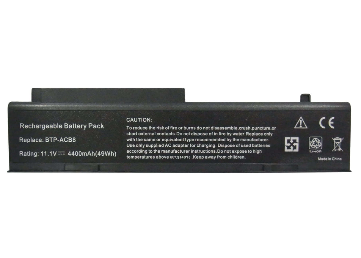 Black Battery For Fujit'su Amilo A1650, Amilo A1650g, Amilo Pro V2040 10.8v, 4400mah - 47.52wh Notebook, Laptop Cameron Sino Technology Limited