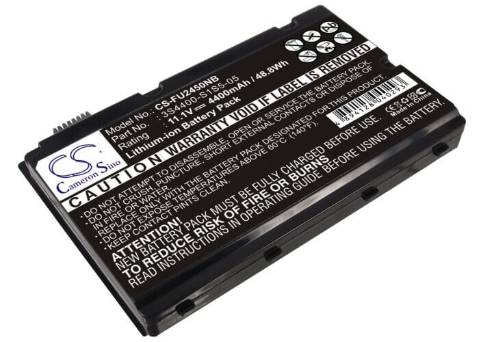 Black Battery For Fujit'su Amilo Pi2450, Amilo Xi2428, Amilo Xi2528 11.1v, 4400mah - 48.84wh Notebook, Laptop Cameron Sino Technology Limited