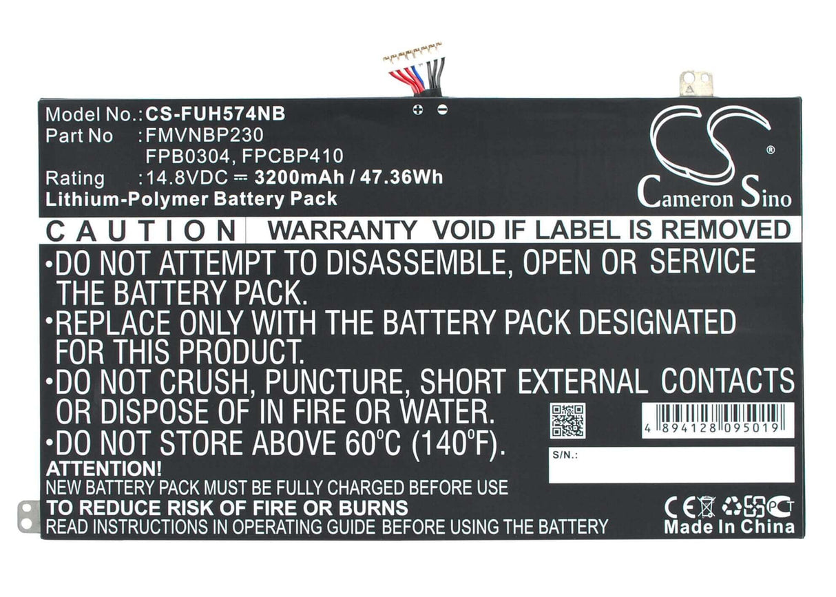 Black Battery For Fujit'su Lifebook Uh574 14.8v, 3200mah - 47.36wh Batteries for Electronics Cameron Sino Technology Limited (Suspended)