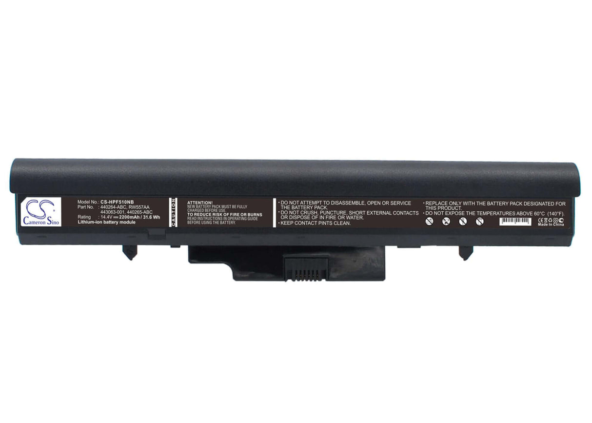 Black Battery For Hp 510, 530 14.4v, 2200mah - 31.68wh Notebook, Laptop Cameron Sino Technology Limited